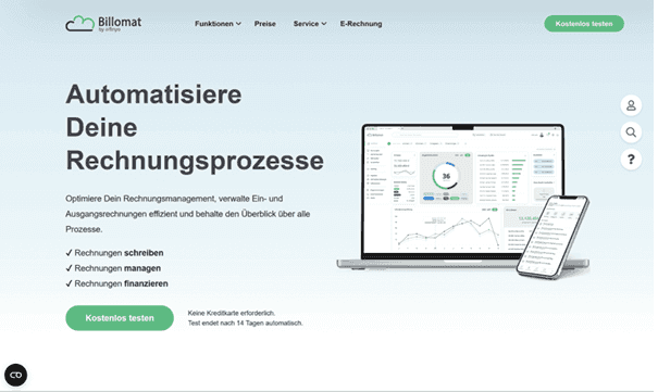 Billomat Screenshot