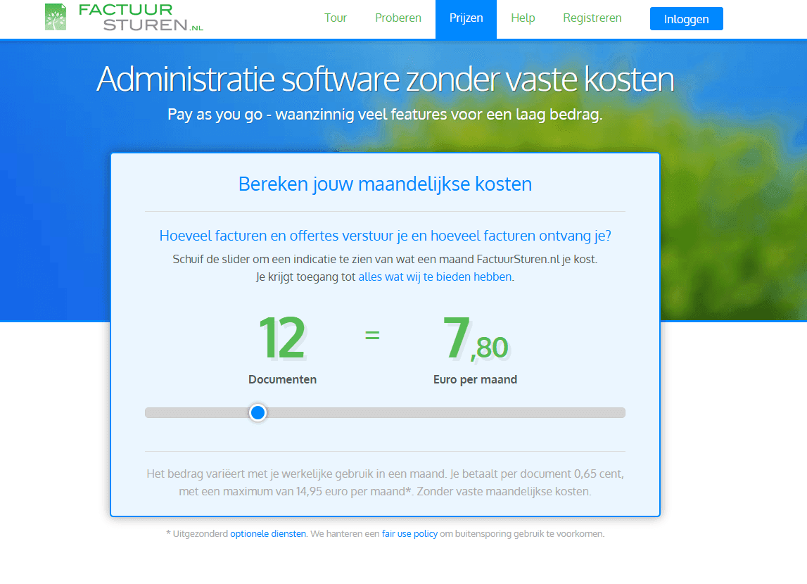 FactuurSturen.nl interface