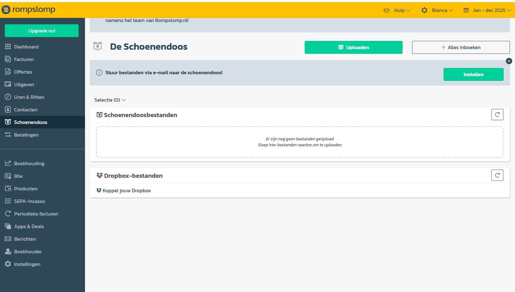 Interface Rompslomp Schoenendoos