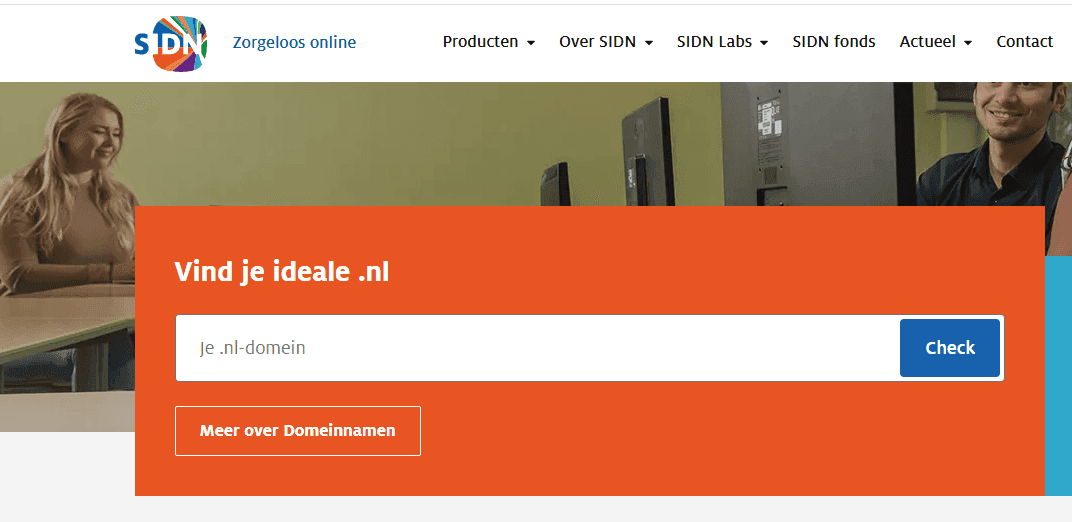 Interface SIDN domeinnaam checken