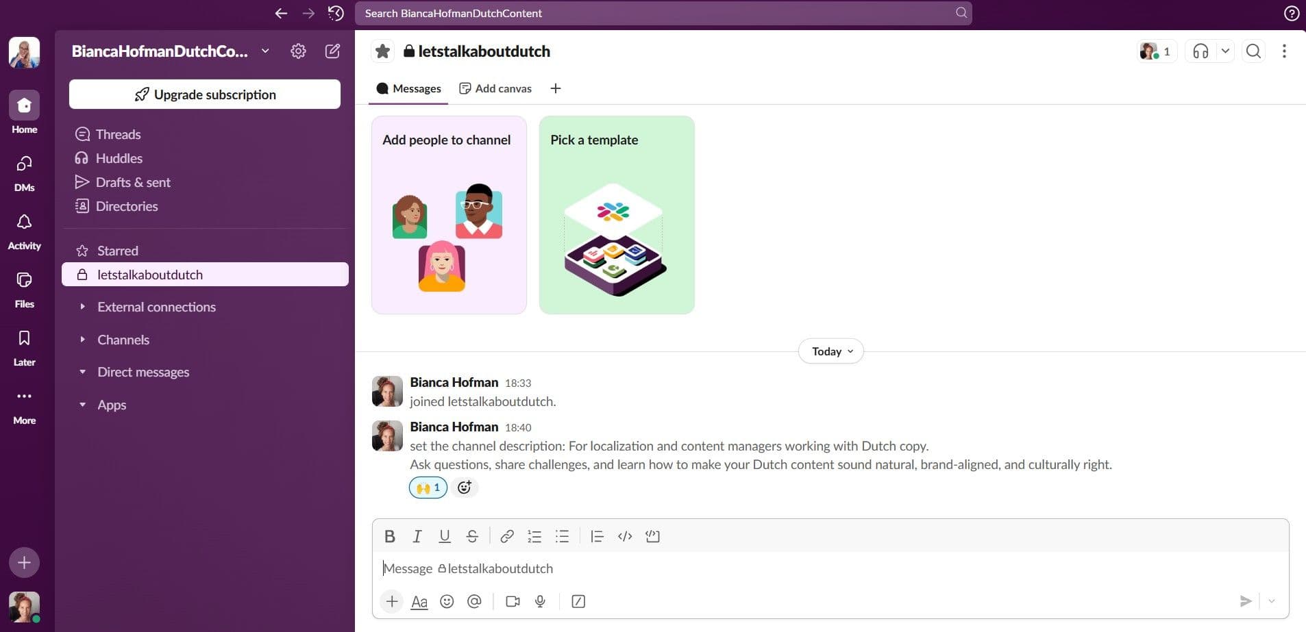 Zelf een Slackgroup beginnen kan natuurlijk ook